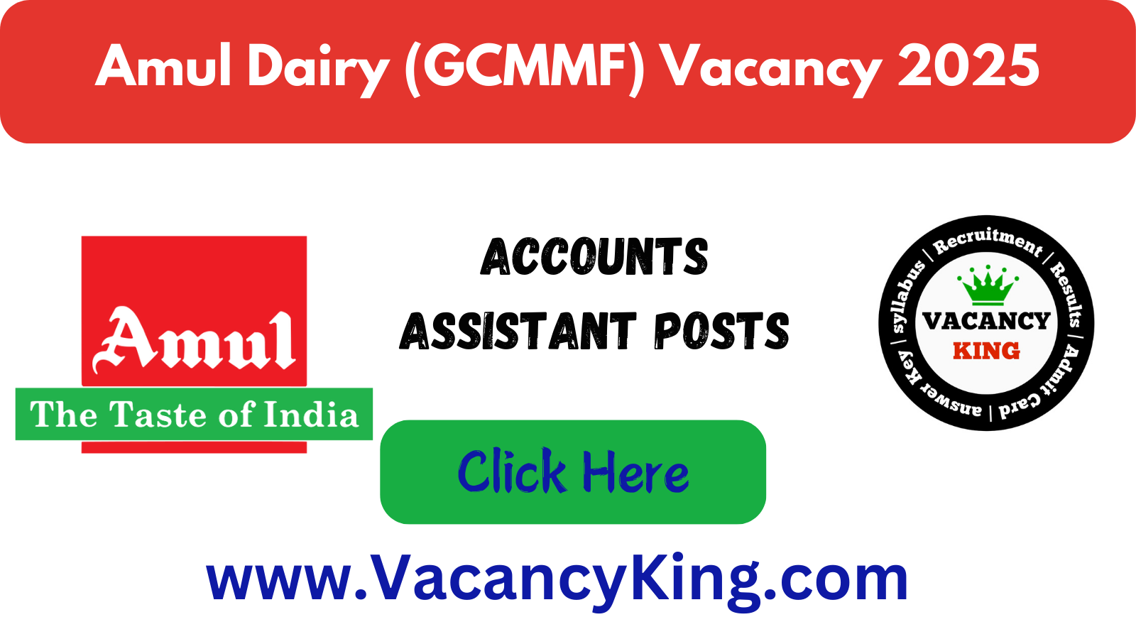 Amul Dairy Vacancy 2025