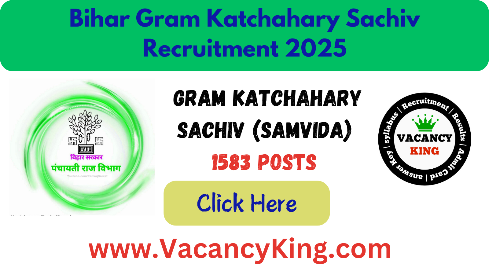 Bihar Gram Katchahary Sachiv Recruitment 2025