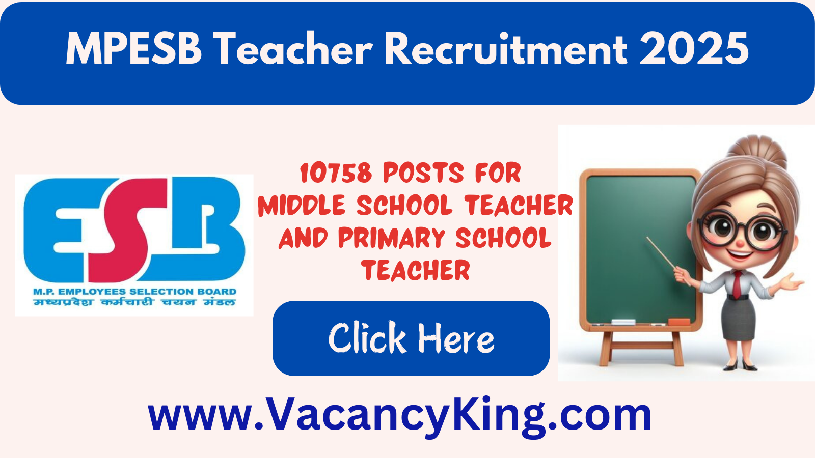 MPESB Teacher Recruitment 2025 Apply Online for 10758 Posts