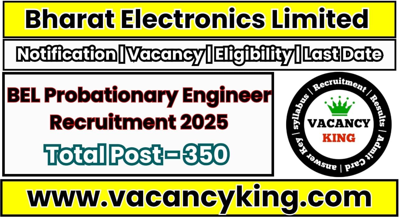 BEL Probationary Engineer Online Form 2025