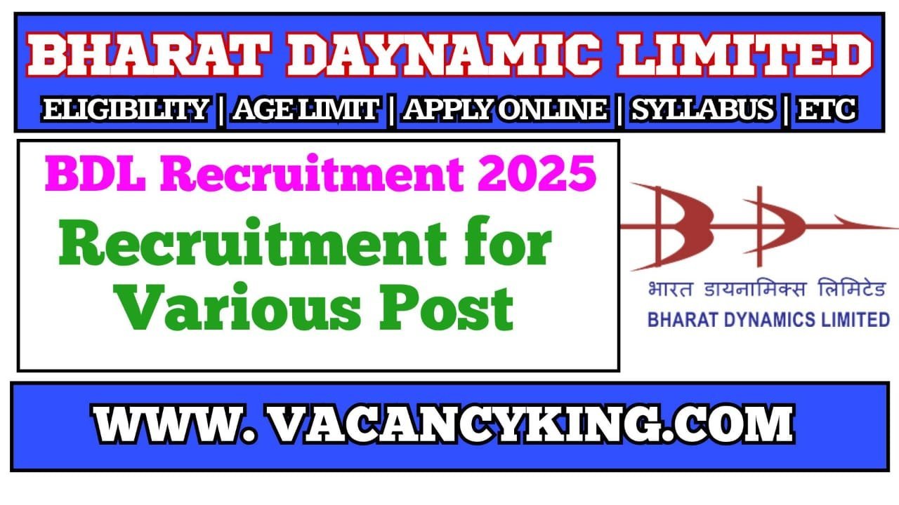 BDL Recruitment 2025