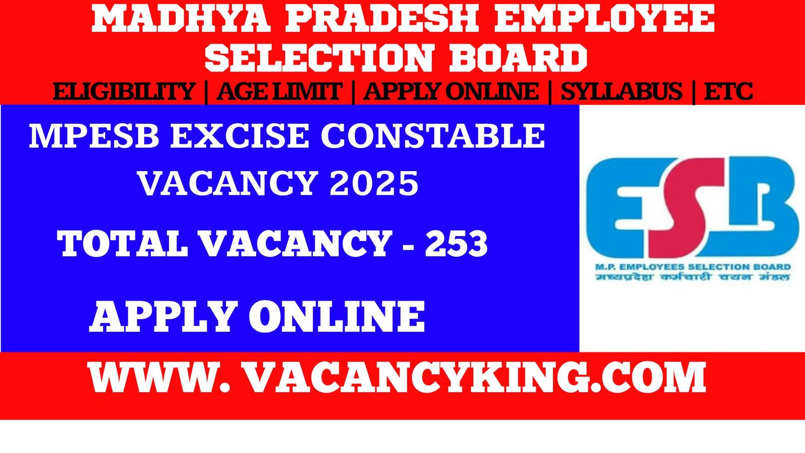 MPESB Excise Constable Recruitment 2025