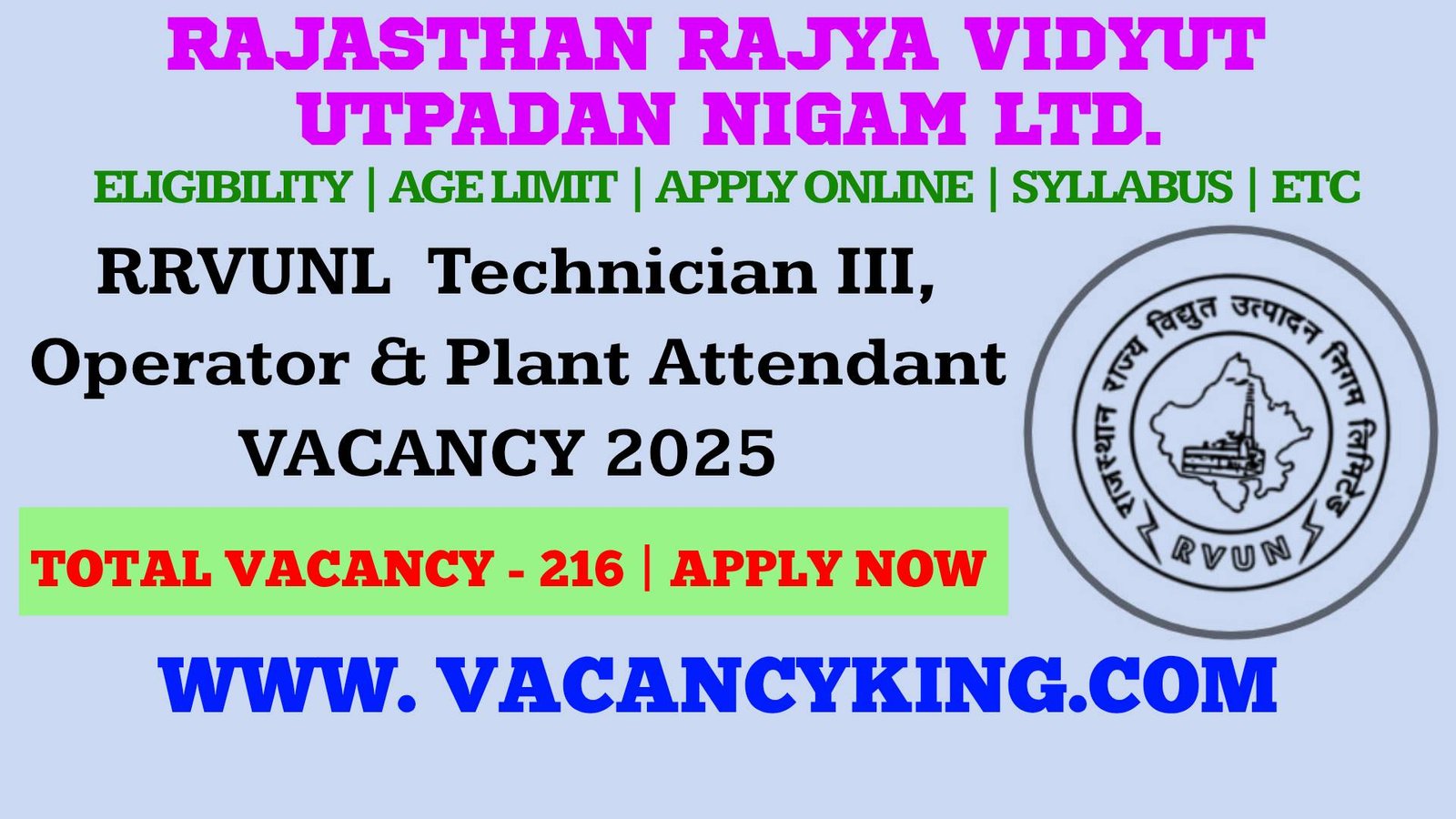 RRVUNL Recruitment 2025