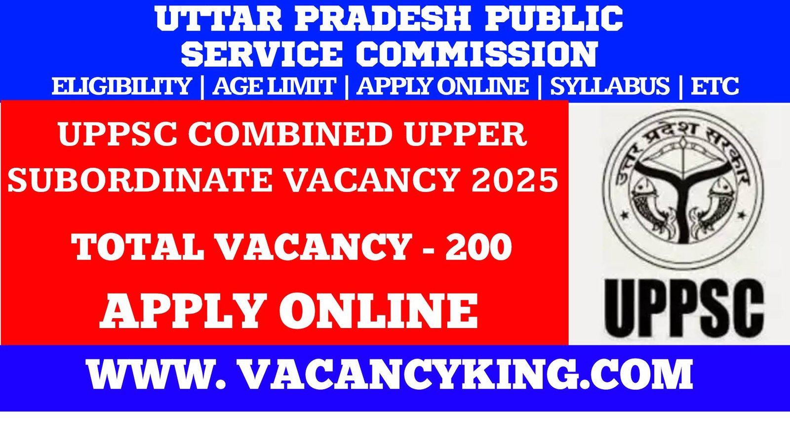 UPPSC Combined Upper Subordinate Recruitment 2025