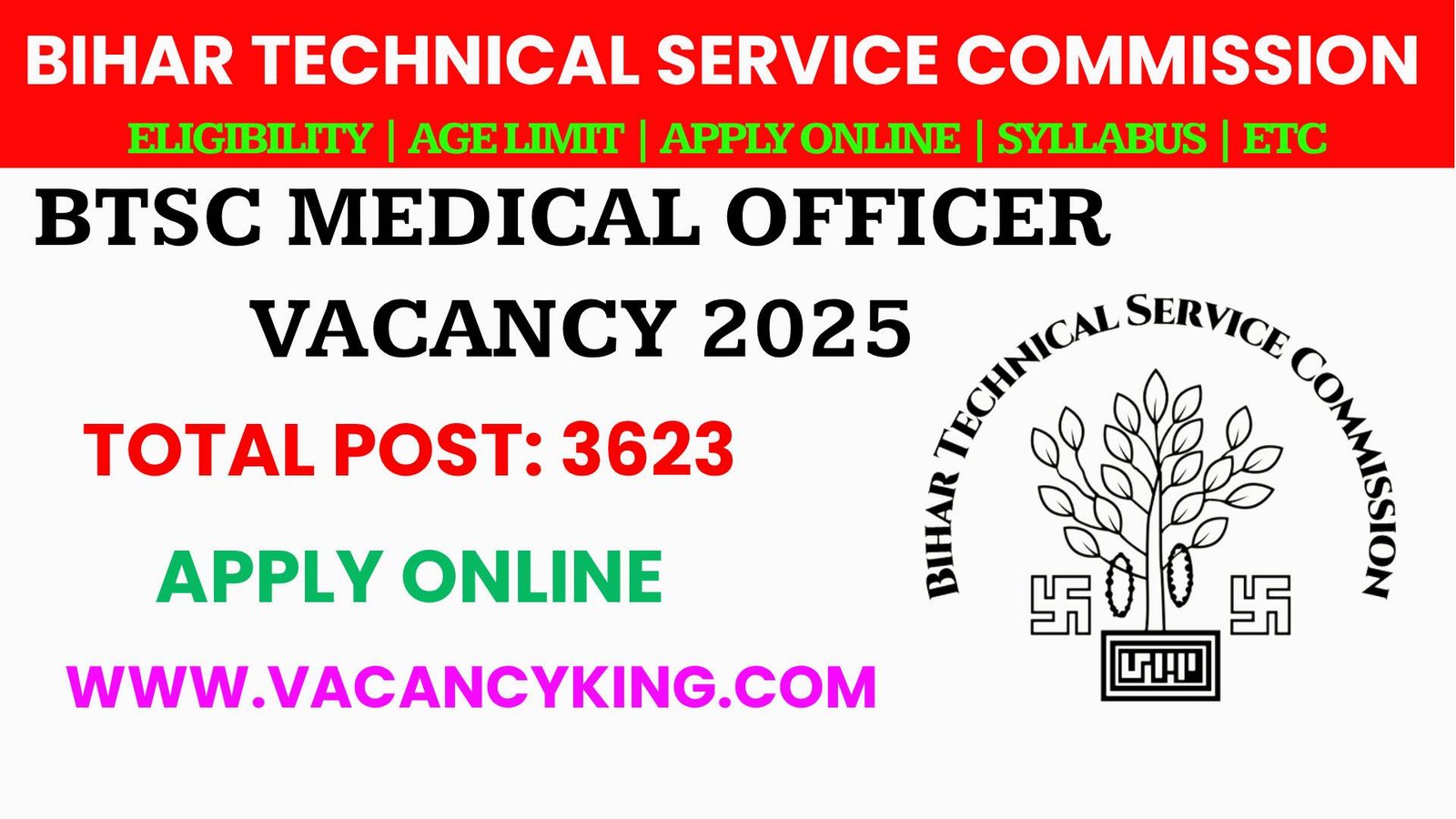 BTSC Medical Officer Recruitment 2025
